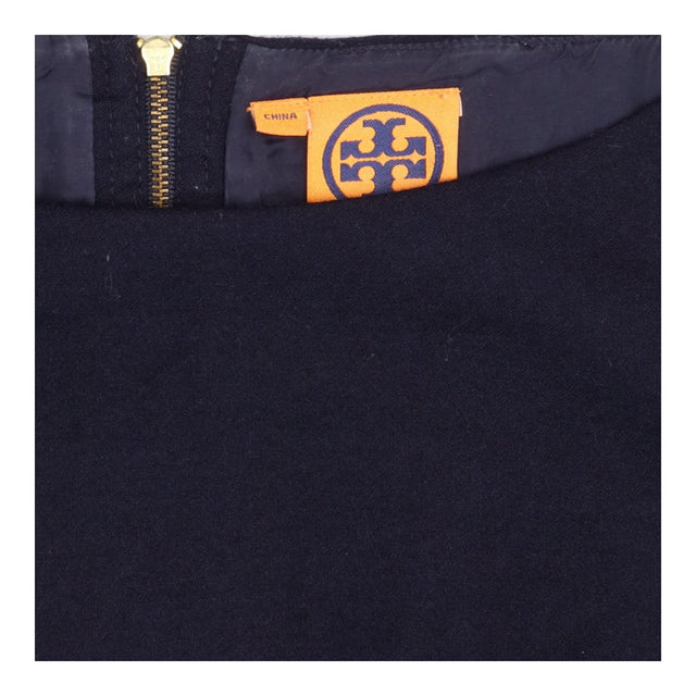 Wool Dress Navy Cable Knit Sleeve Shift