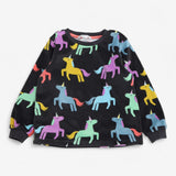 Pyjamas Fleece Grey with Rainbow Unicorns