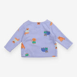 T-Shirt Long Sleeve Blue Cats and Lions