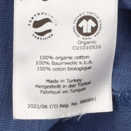 Long Sleeved Collared T-Shirt Blue 