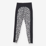 Power 7/8 Workout Leggings Pixel Print Black White