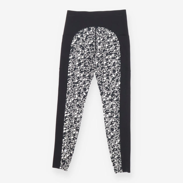 Power 7/8 Workout Leggings Pixel Print Black White