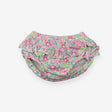 Swimming Nappy Frill with Pink and Green Flowers