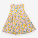 Dress pink with lemons and flowers and lemon pocke