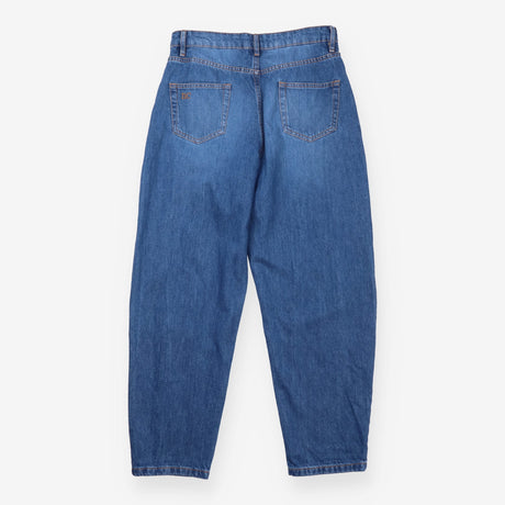 Jeans Mid Blue Wide Leg Cotton Denim