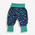 Parsnip Pants Blue, Green Cuffs Dinosaurs