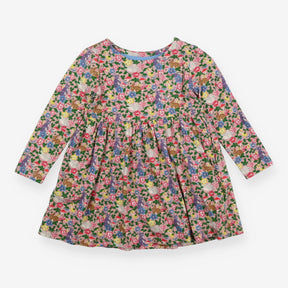 Pink dress coloured floral with bunnies