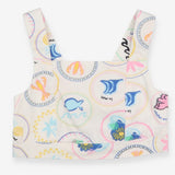 Seed Heritage Crop Top White Sea Theme