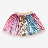 Rainbow sequin party skirt
