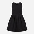Dress Black Smocked Midi Sleeveless Textured