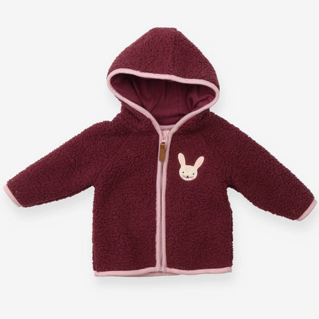 Hoodie Fleece Purple Bunny Applique