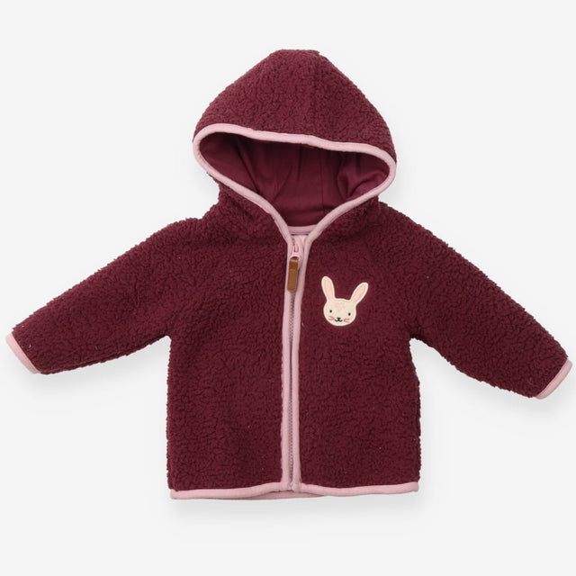 Hoodie Fleece Purple Bunny Applique