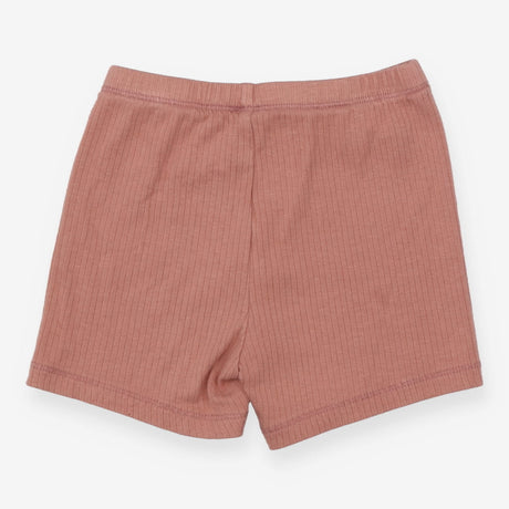 Dusty Pink Ribbed Shorts