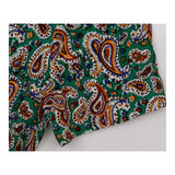 Green Paisley Viscose Midi Dress