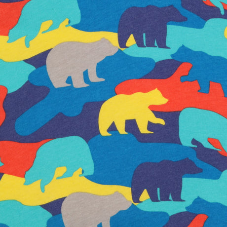 Dress Jersey Short Sleeve Bright Bear Print