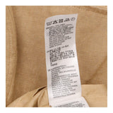 Dress Camel Brown Linen Square Neck Ruched Sleevel