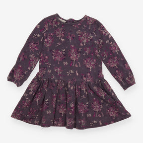 Dress long sleeved forest purple