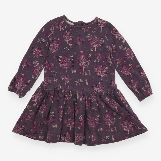 Dress long sleeved forest purple
