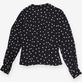 Black Polka Dot Viscose Blouse
