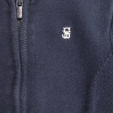 Cardigan Navy Knit Zip Up