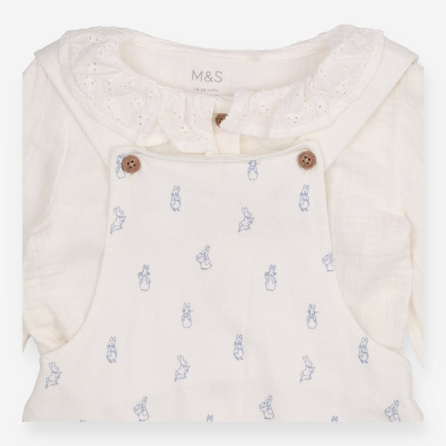 Peter Rabbit Dungarees with Long Sleeve 