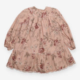 Dress long sleeve pink floral
