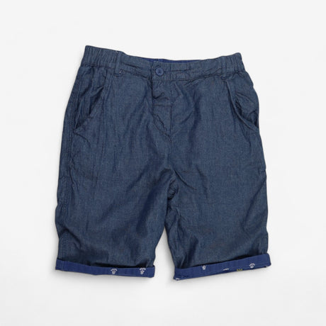 Blue Reversible Anchor Shorts