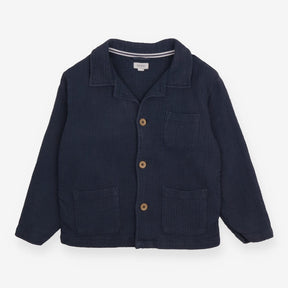 Jacket blue textured