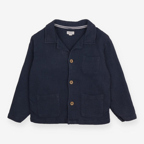 Jacket blue textured