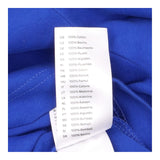 T-Shirt Cobalt Blue Long Sleeve Cotton Wide