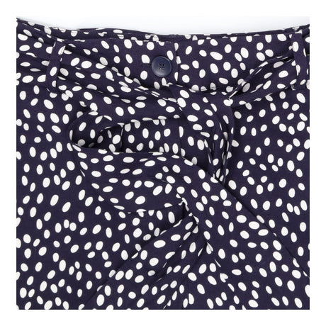 Astrid Crop Trousers navy with cream dots