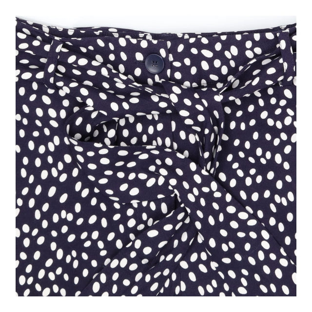 Astrid Crop Trousers navy with cream dots