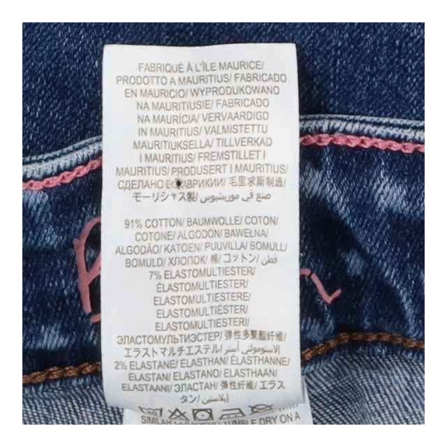 Jeans blue skinny floral pockets