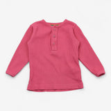 Tee pink ribbed long sleeve