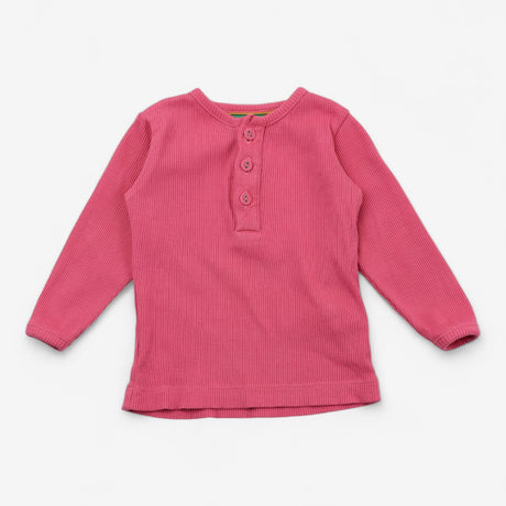 Tee pink ribbed long sleeve