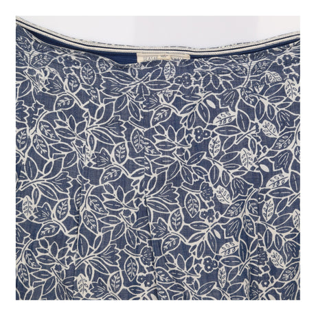 Jamboree Cotton Midi Skirt Blue Leaf Print