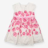 White Dress Pink Roses