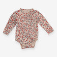 Bodysuit Long Sleeve Wraparound Poppies