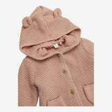 Rose Pink Hooded Cardigan with Ears