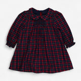 Dress Smocked Tartan with Gold