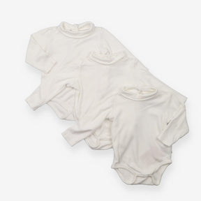 White Rollneck 3pc Bodysuits