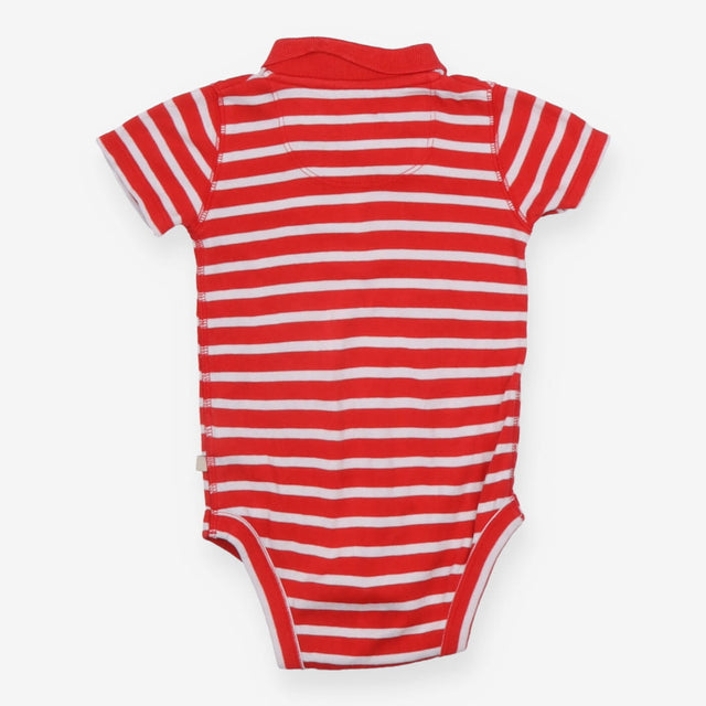 Red Striped Bodysuit with Car Pocket