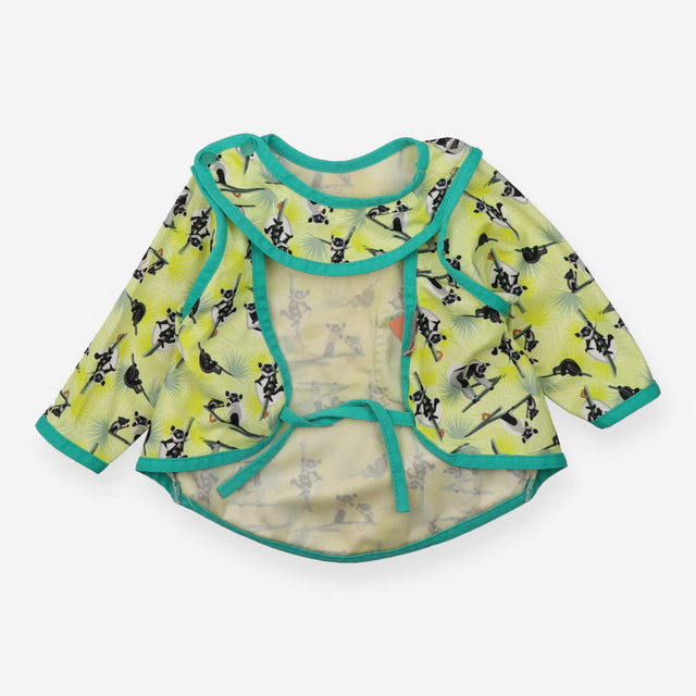 Green lemur coverall bib