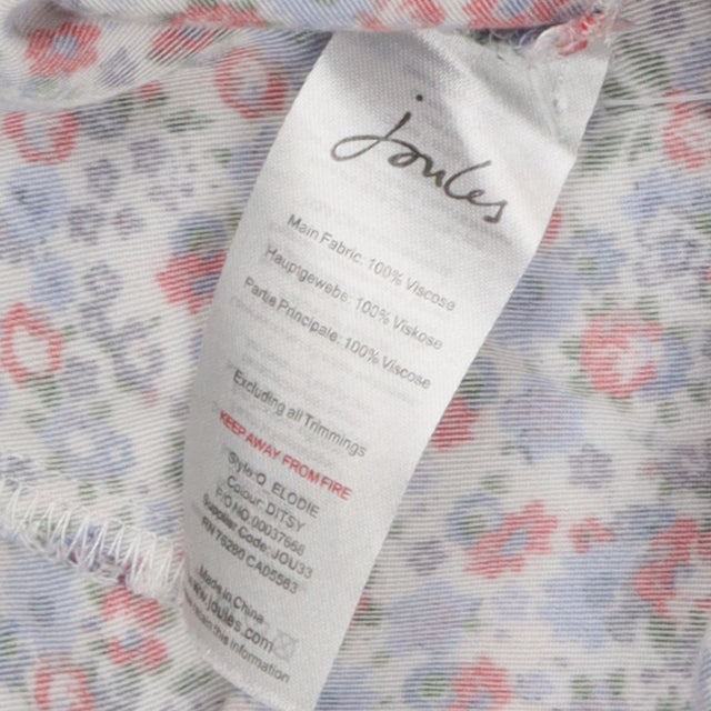 Floral Jersey Tunic Top Cap Sleeve