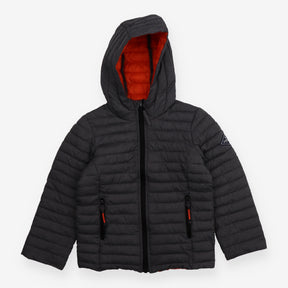 Coat Puffer grey orange lining