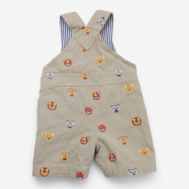 Dungarees Cream safari animals