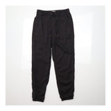 Trousers Drawstring Waist Casual Black