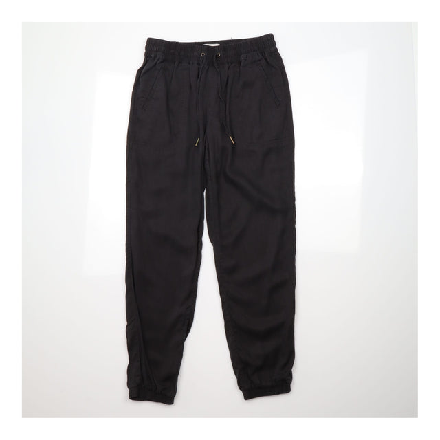 Trousers Drawstring Waist Casual Black