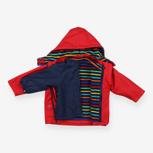 Red Fleece Lined 2-in-1 Raincoat