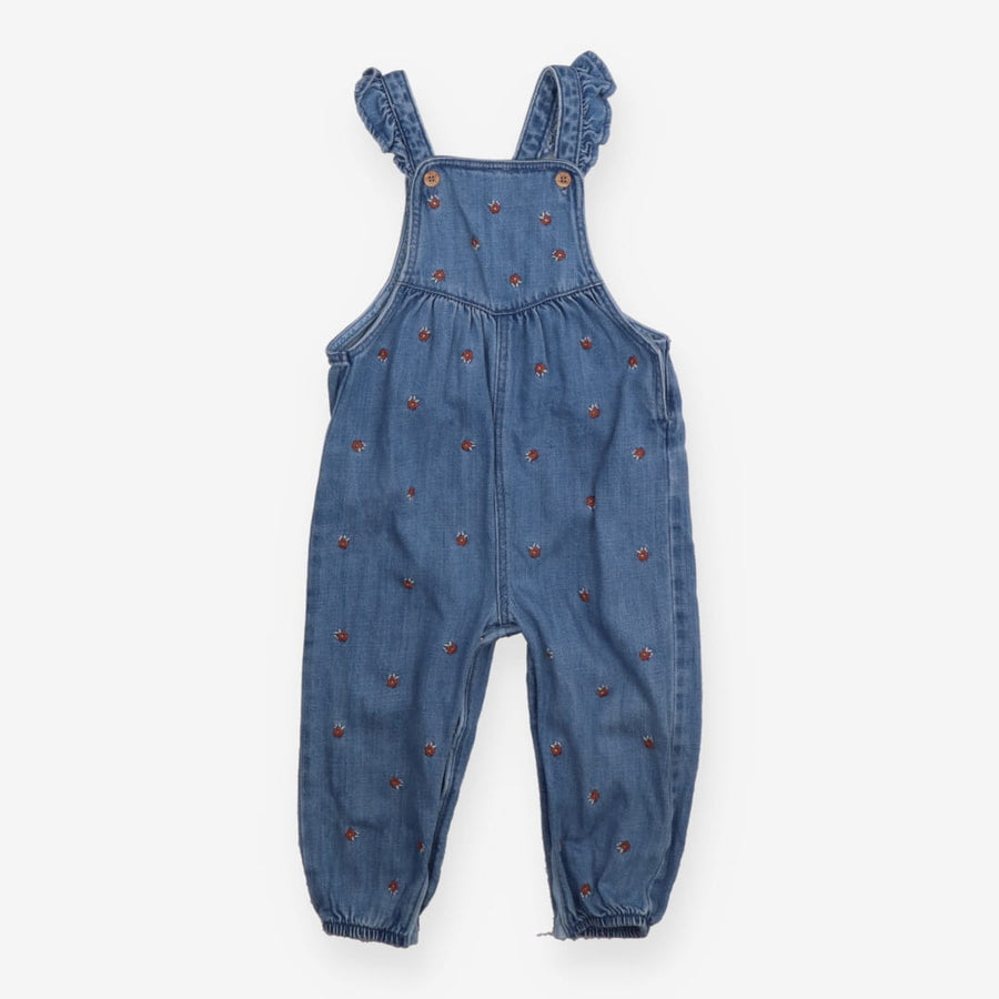 Denim Dungarees with Flowers